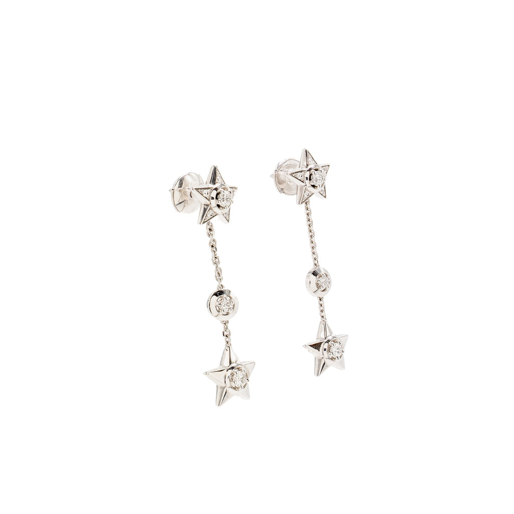 CHANEL COMETE 1932 TRANSFORMABLE EARRINGS, WHITE GOLD WITH DIAMONDS