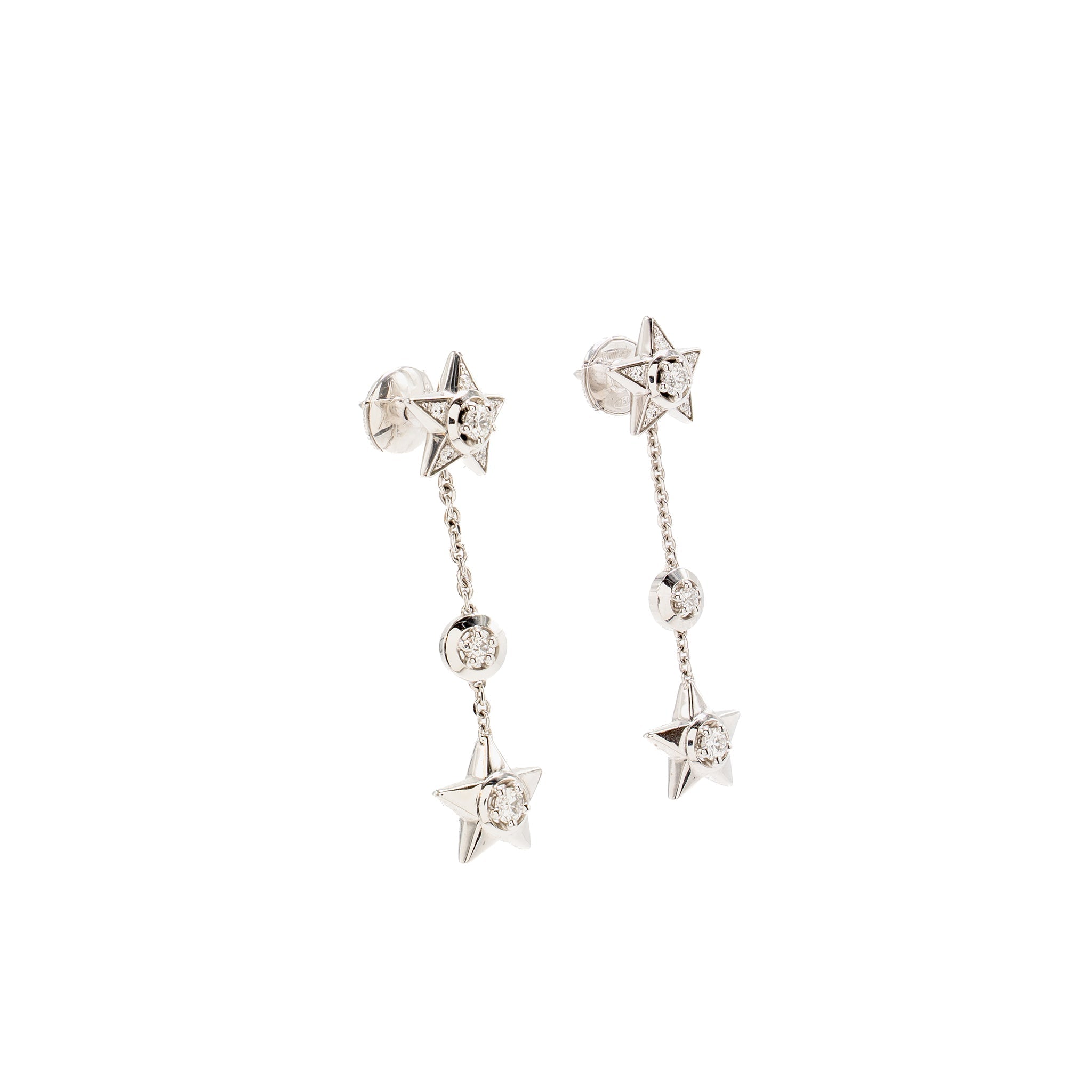 CHANEL COMETE 1932 TRANSFORMABLE EARRINGS, WHITE GOLD WITH DIAMONDS