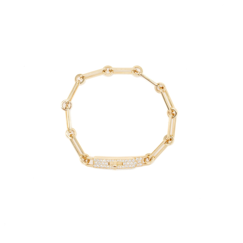 HERMES KELLY CHAINE BRACELET YELLOW GOLD, DIAMONDS