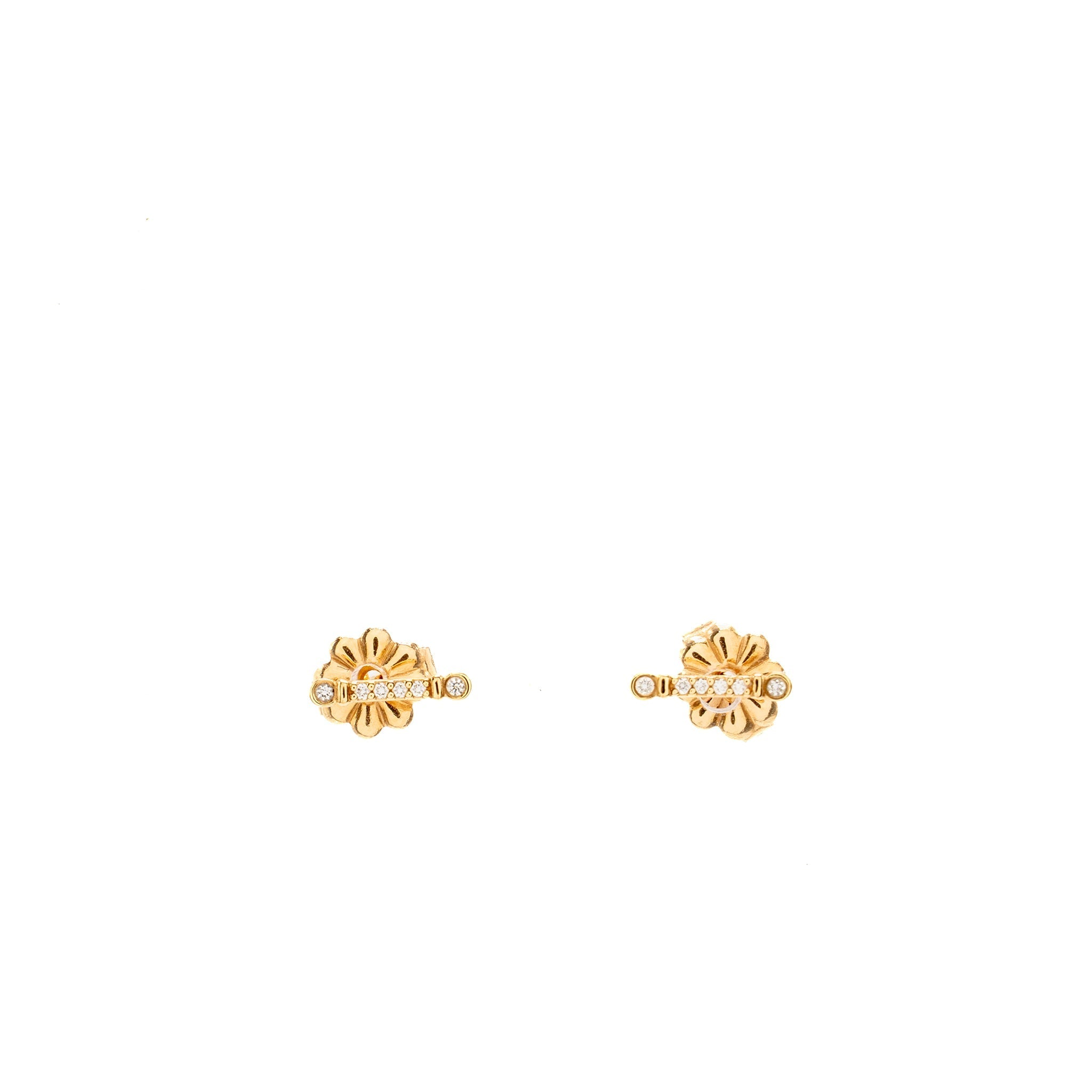 TIFFANY BAR STUD EARRINGS ROSE GOLD DIAMOND