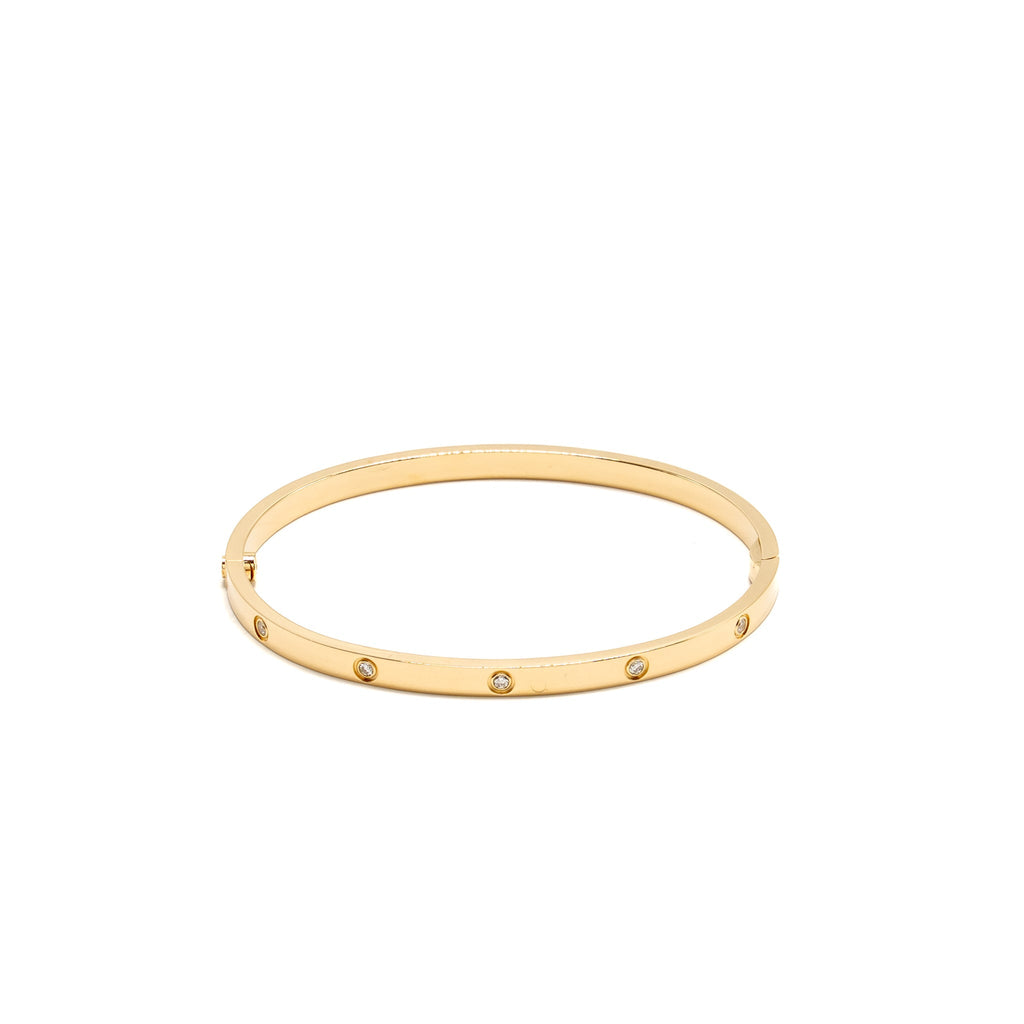 CARTIER LOVE BRACELET, YELLOW GOLD 10 DIAMONDS