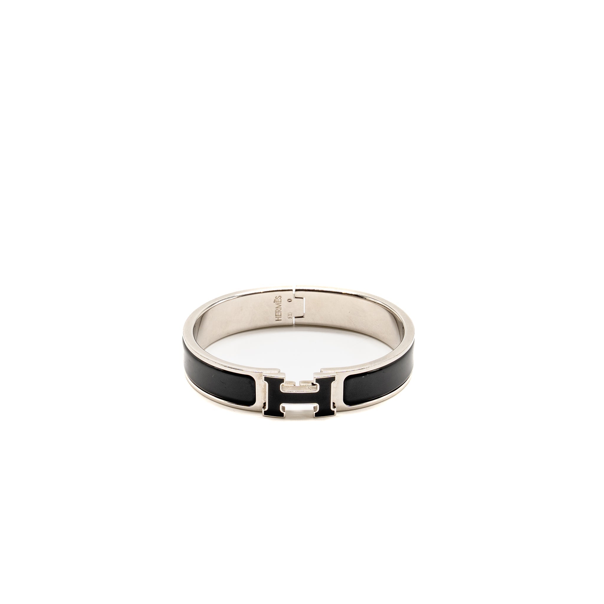 HERMES CLIC H BRACELET BLACK SHW