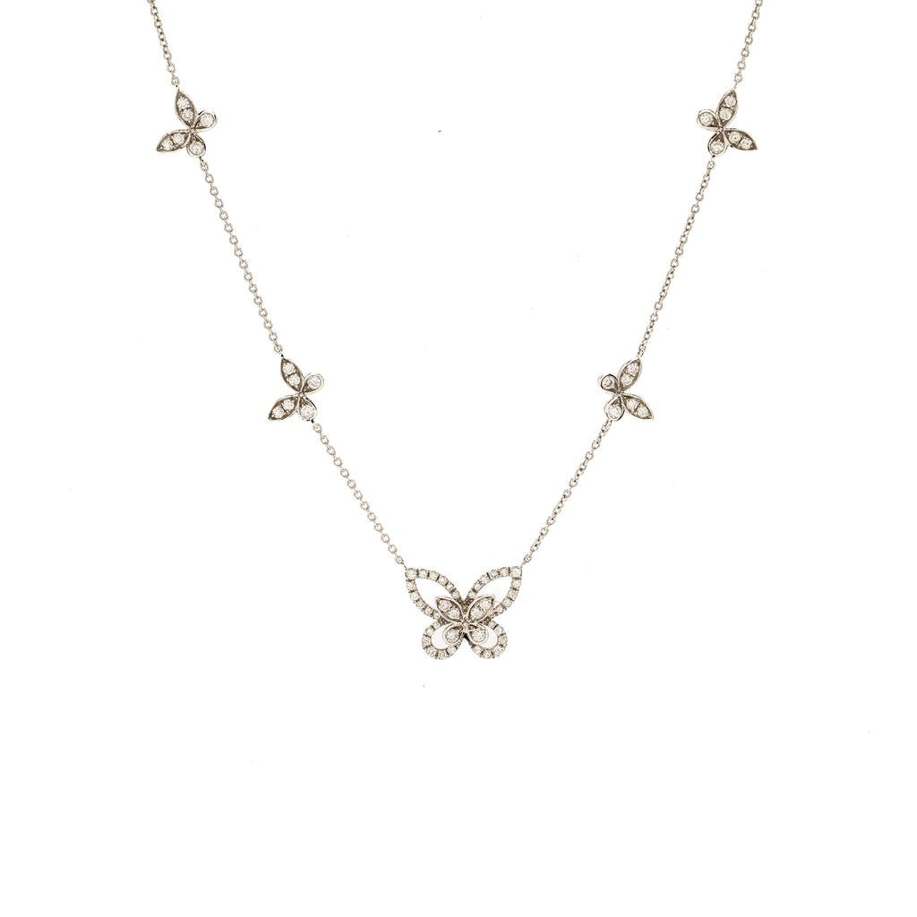 GRAFF MULTI BUTTERFLY SILHOUETTE DIAMOND PENDANT WHITE GOLD, DIAMONDS