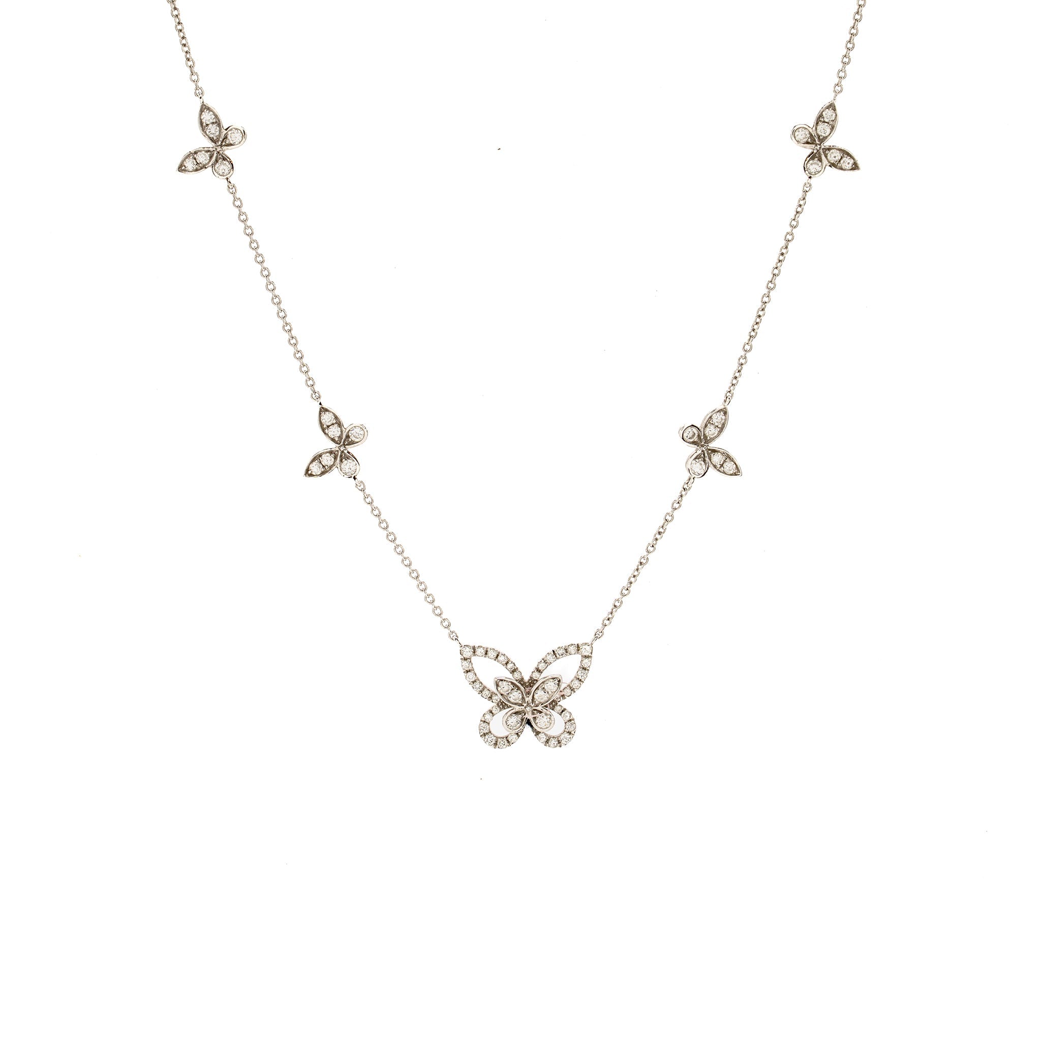GRAFF MULTI BUTTERFLY SILHOUETTE DIAMOND PENDANT WHITE GOLD, DIAMONDS
