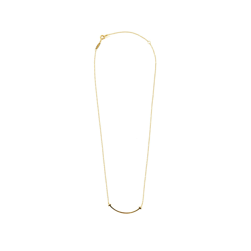 TIFFANY T SMILE PENDANT YELLOW GOLD