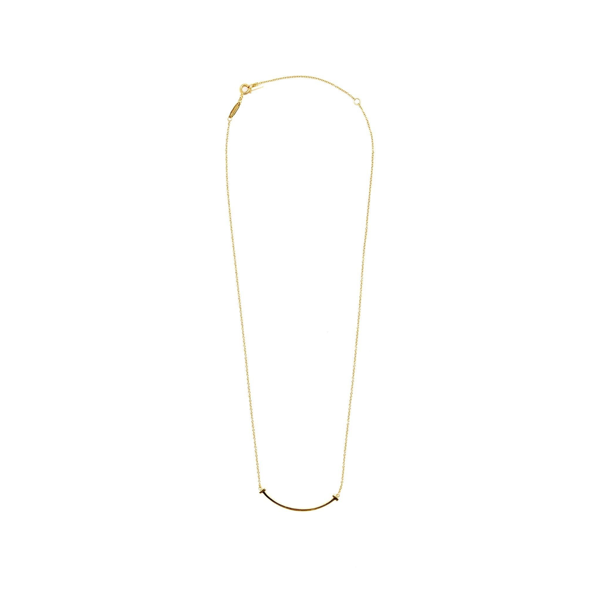 TIFFANY T SMILE PENDANT YELLOW GOLD