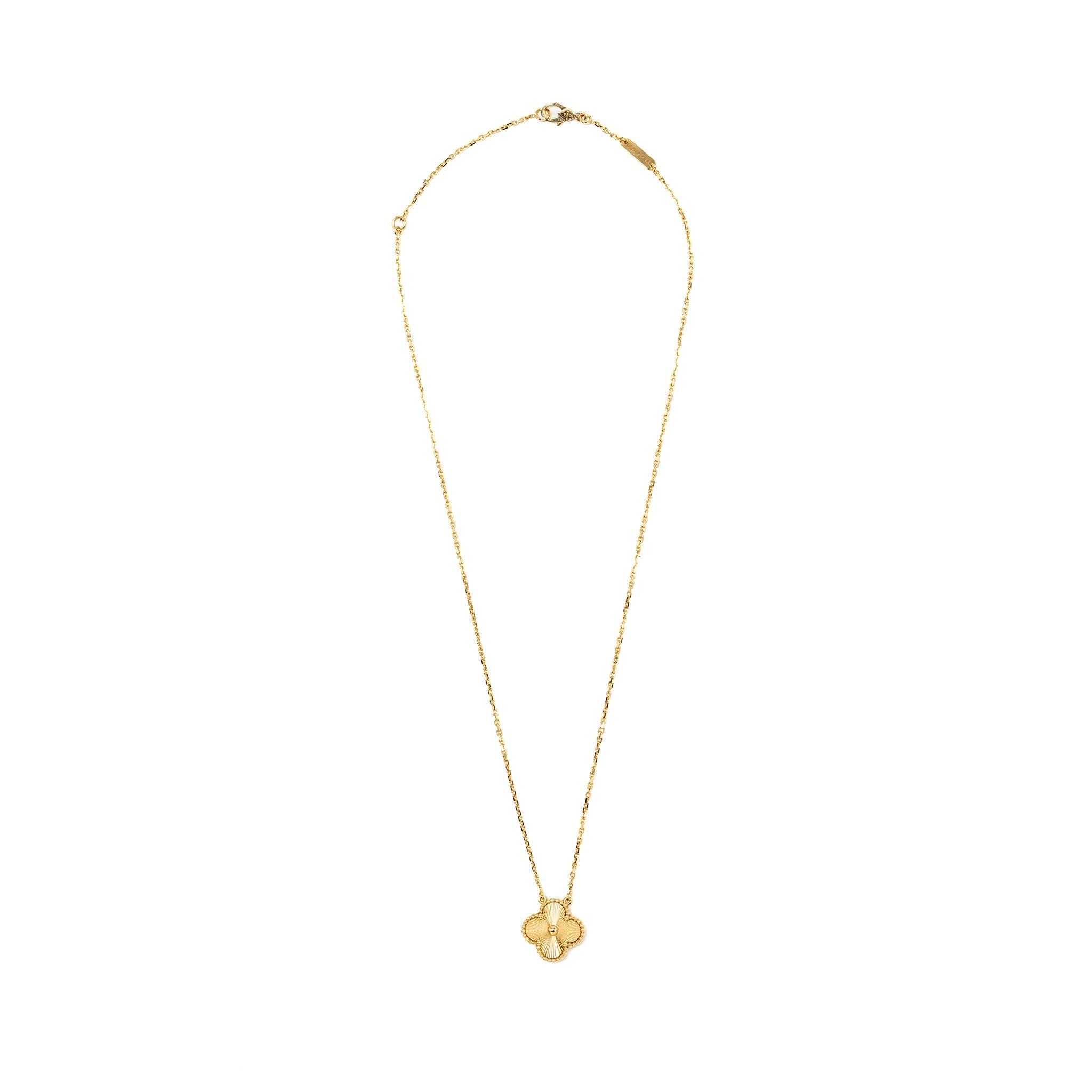 VAN CLEEF & ARPELS VINTAGE ALHAMBRA PENDANT YELLOW GOLD