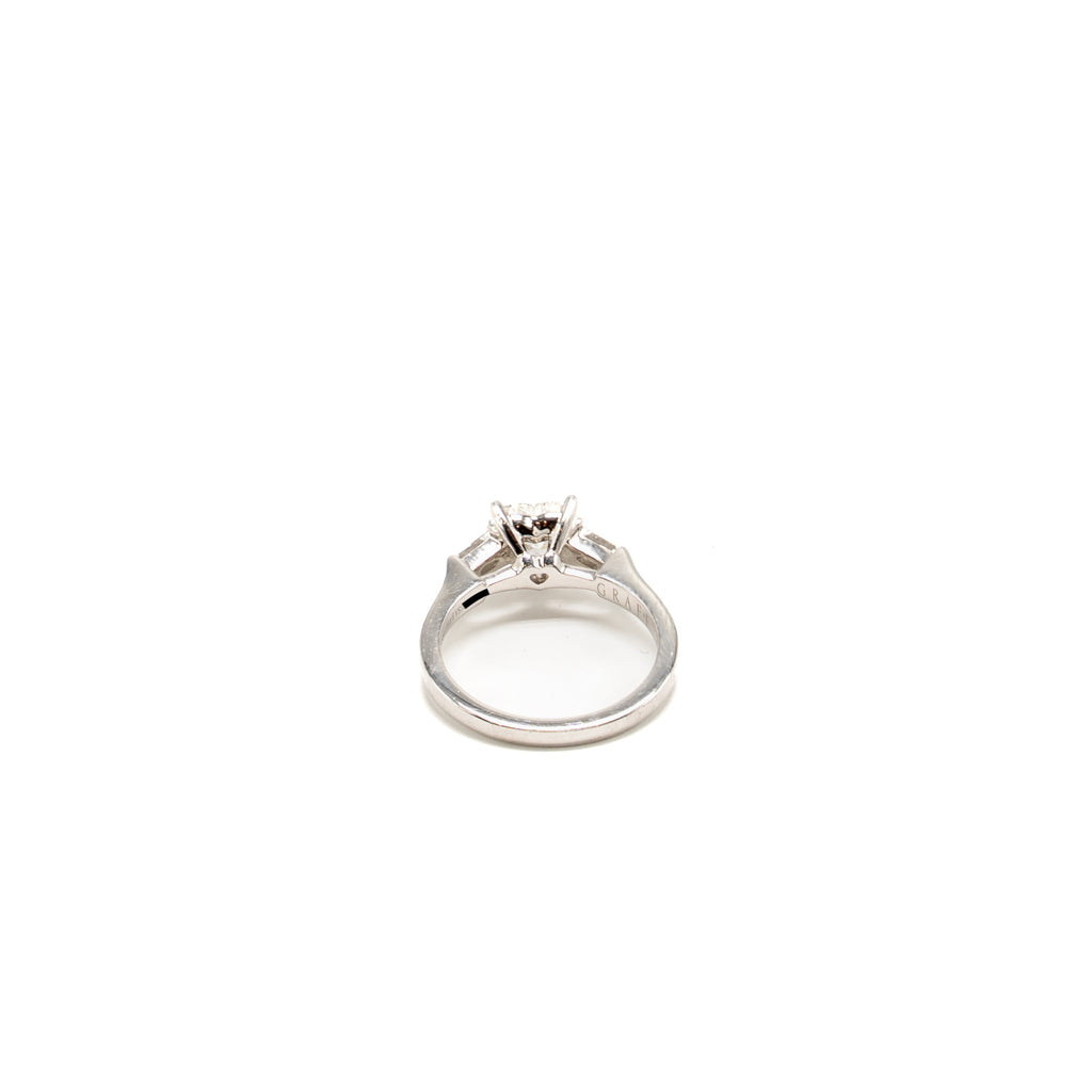 GRAFF PROMISE HEATER SHAPE DIAMOND ENGAGEMENT RING, 1.01 CARAT, E COLOR, VS1, PLATINUM