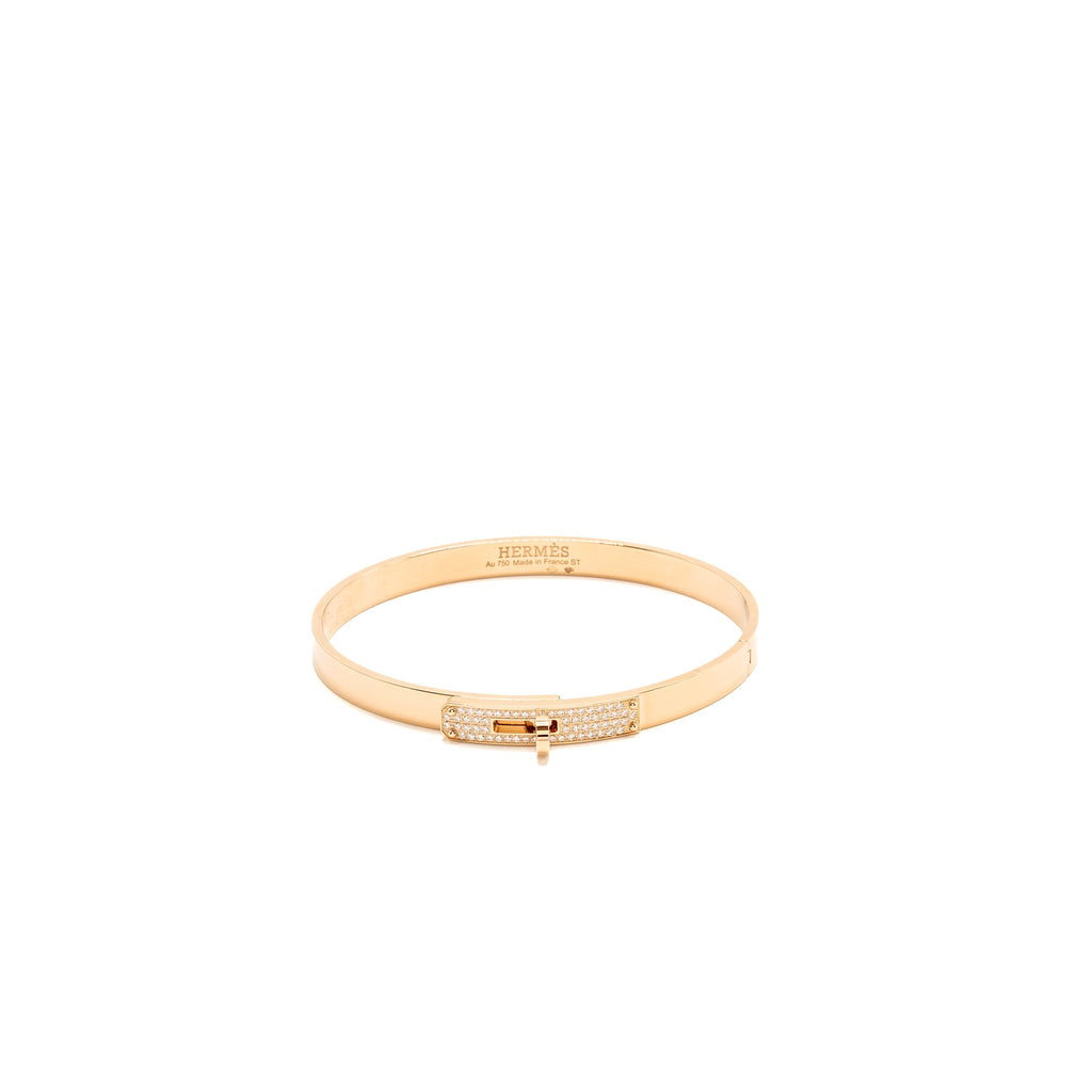 HERMES KELLY BRACELET ROSE GOLD WITH DIAMONDS