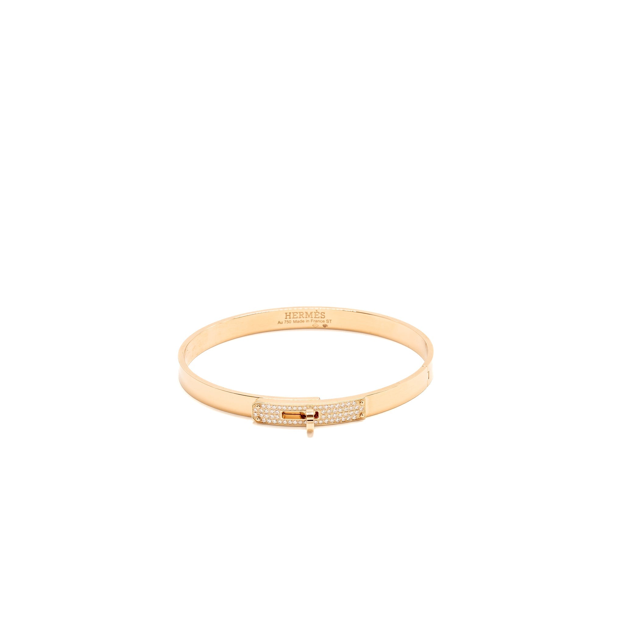 HERMES KELLY BRACELET ROSE GOLD WITH DIAMONDS