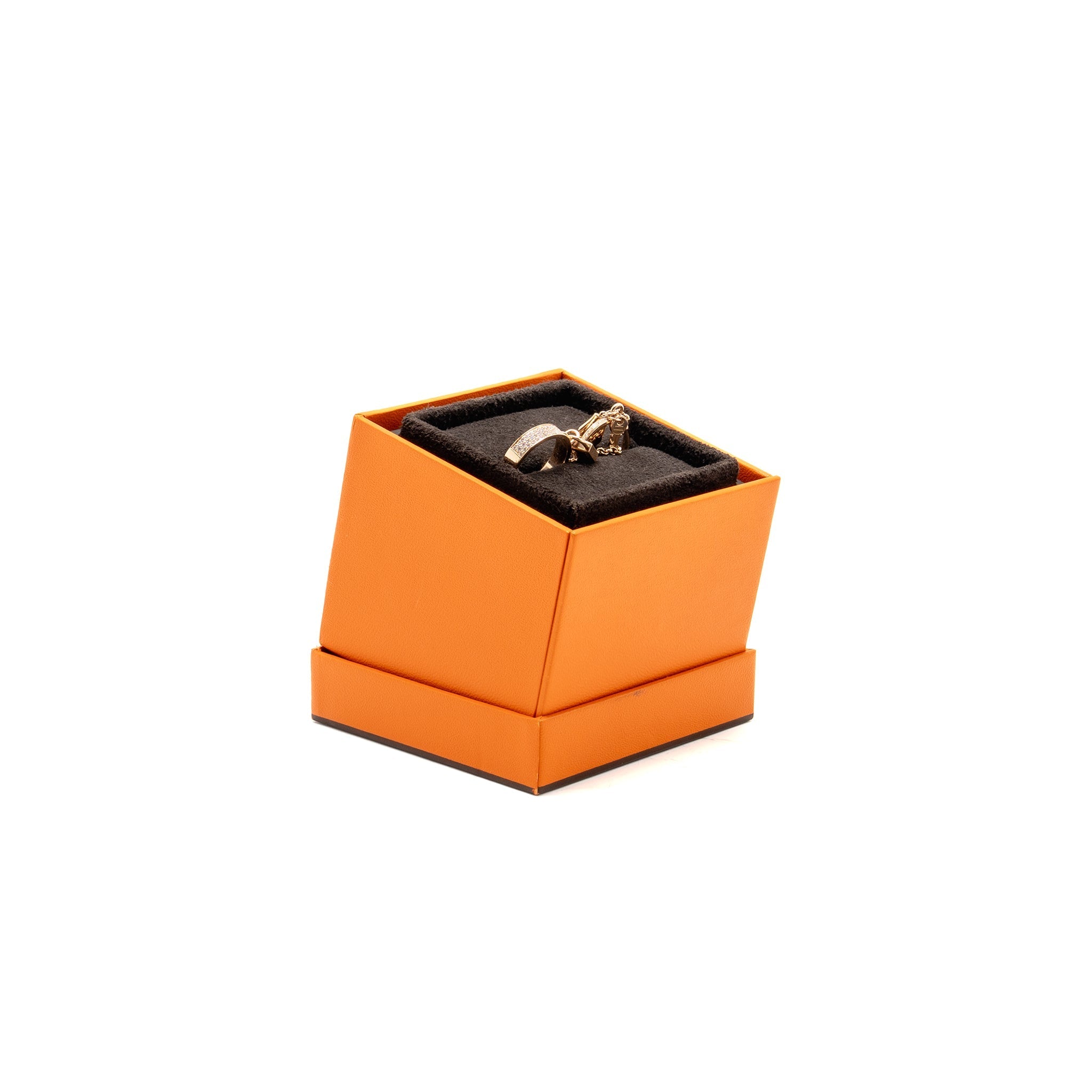 HERMES KELLY CADENAS DOUBLE RING ROSE GOLD WITH DIAMONDS