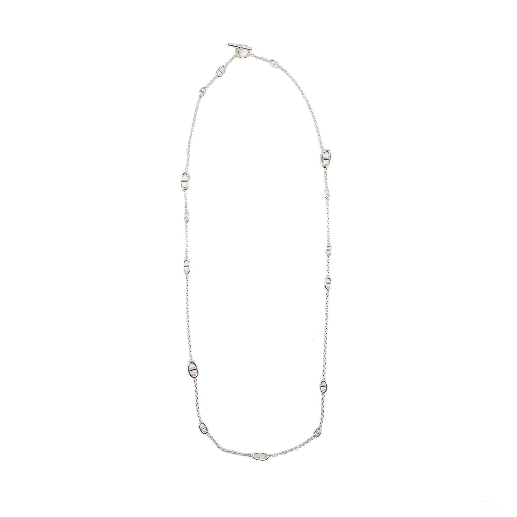 HERMES 120CM FARANDOLE LONG NECKLACE STERLING SILVER