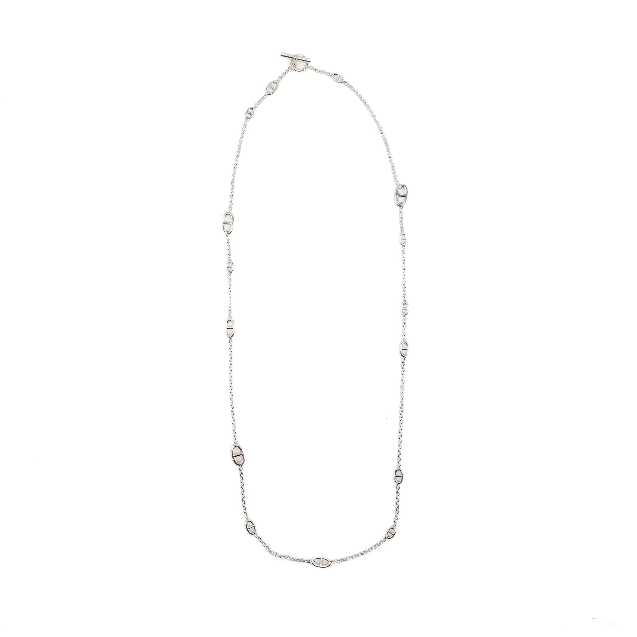 HERMES 120CM FARANDOLE LONG NECKLACE STERLING SILVER