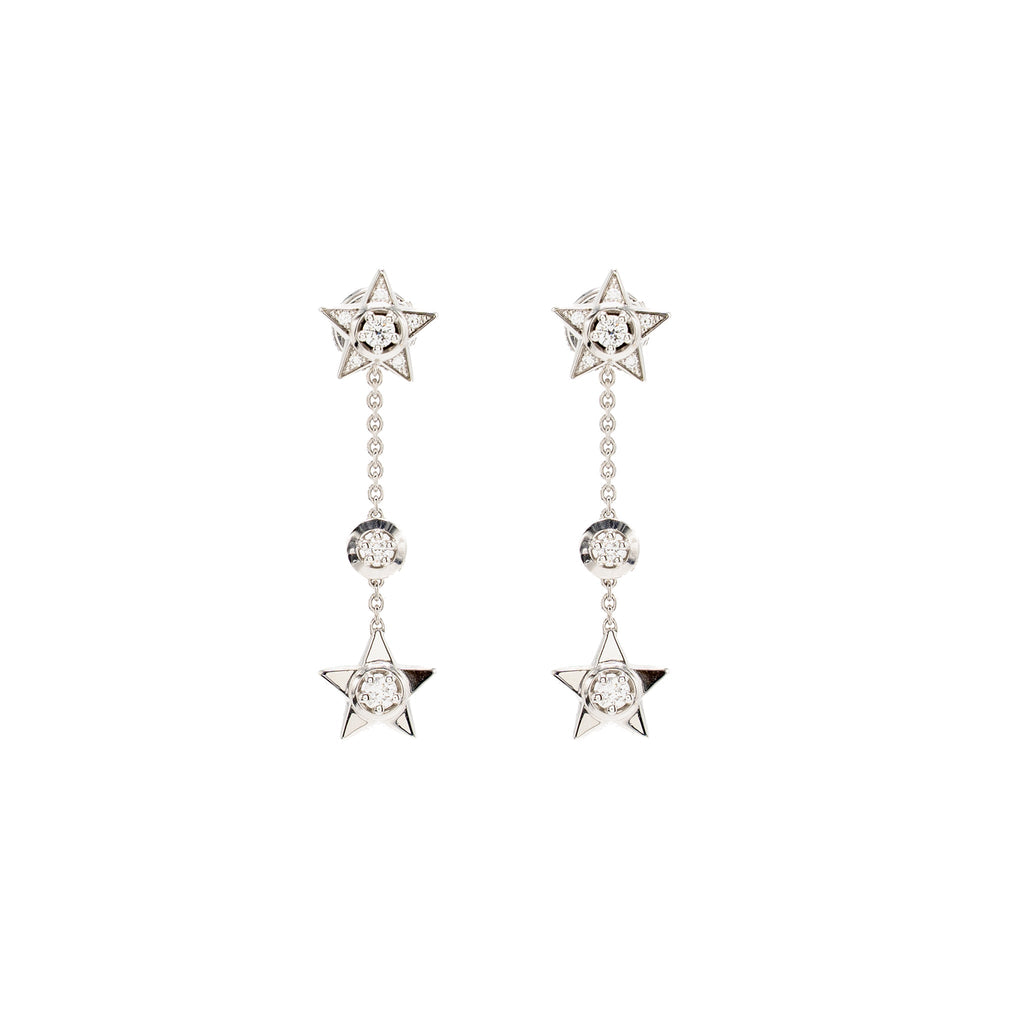 CHANEL COMETE 1932 TRANSFORMABLE EARRINGS, WHITE GOLD WITH DIAMONDS