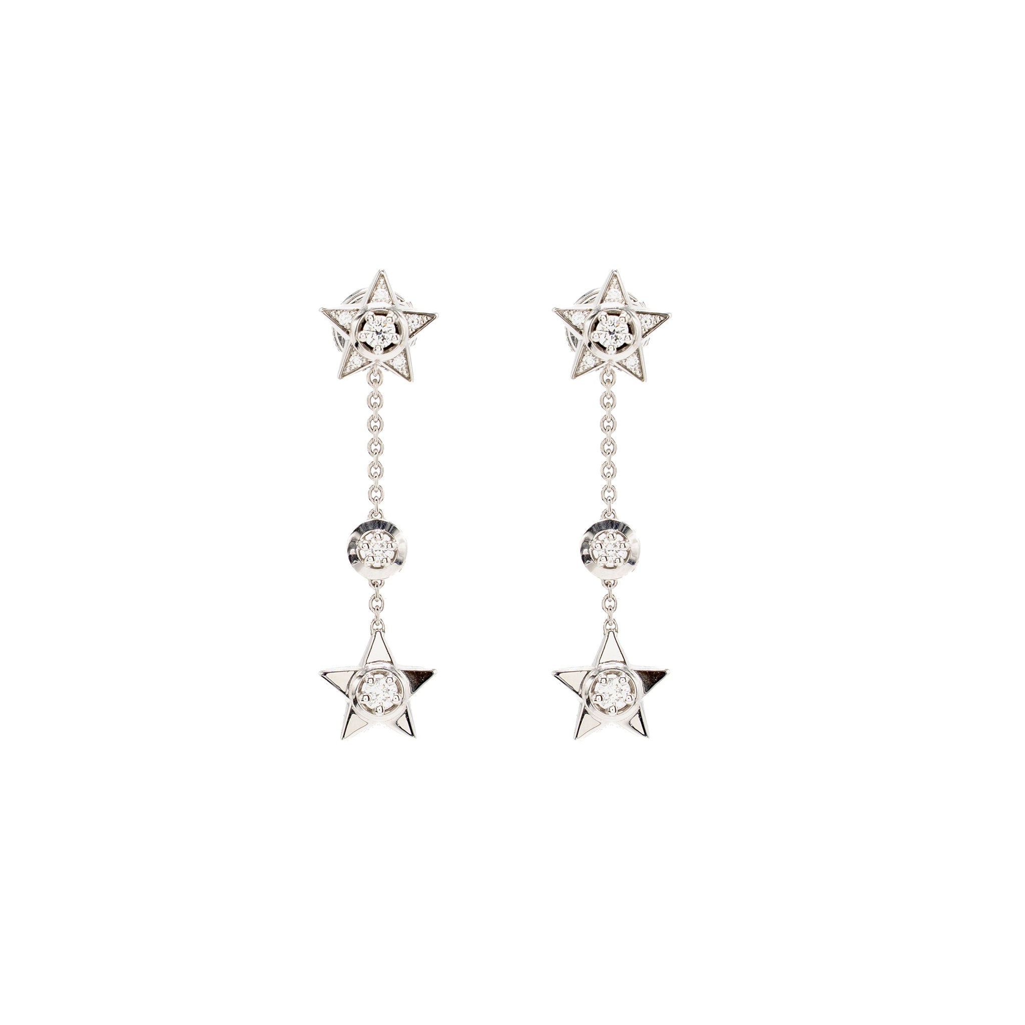 CHANEL COMETE 1932 TRANSFORMABLE EARRINGS, WHITE GOLD WITH DIAMONDS