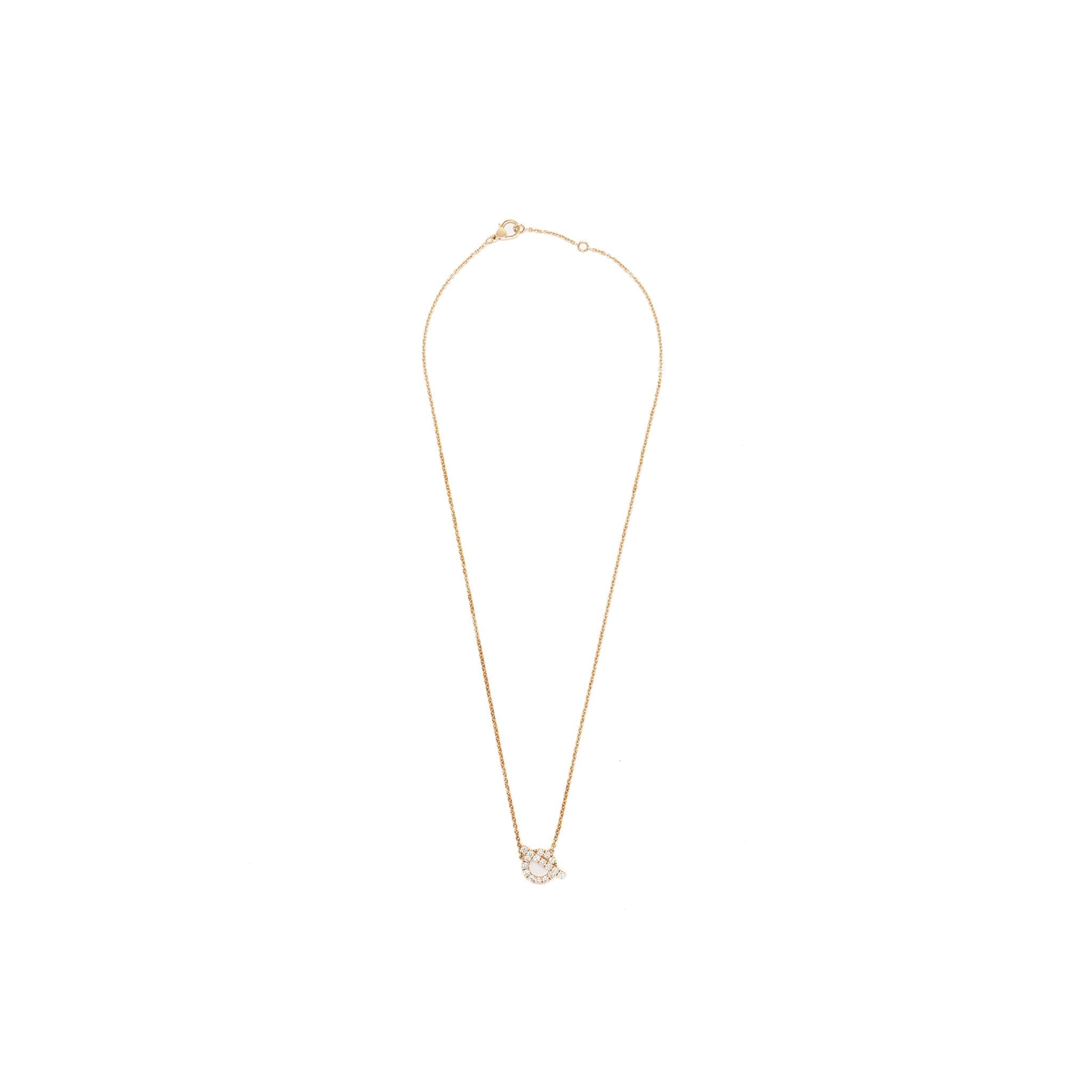 HERMES FINESSE PENDANT ROSE GOLD, DIAMONDS