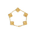 VAN CLEEF & ARPELS VINTAGE ALHAMBRA BRACELET 5 MOTIFS YELLOW GOLD