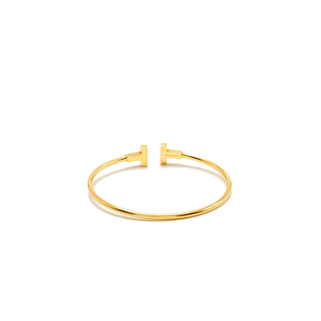 TIFFANY T WIRE BRACELET YELLOW GOLD