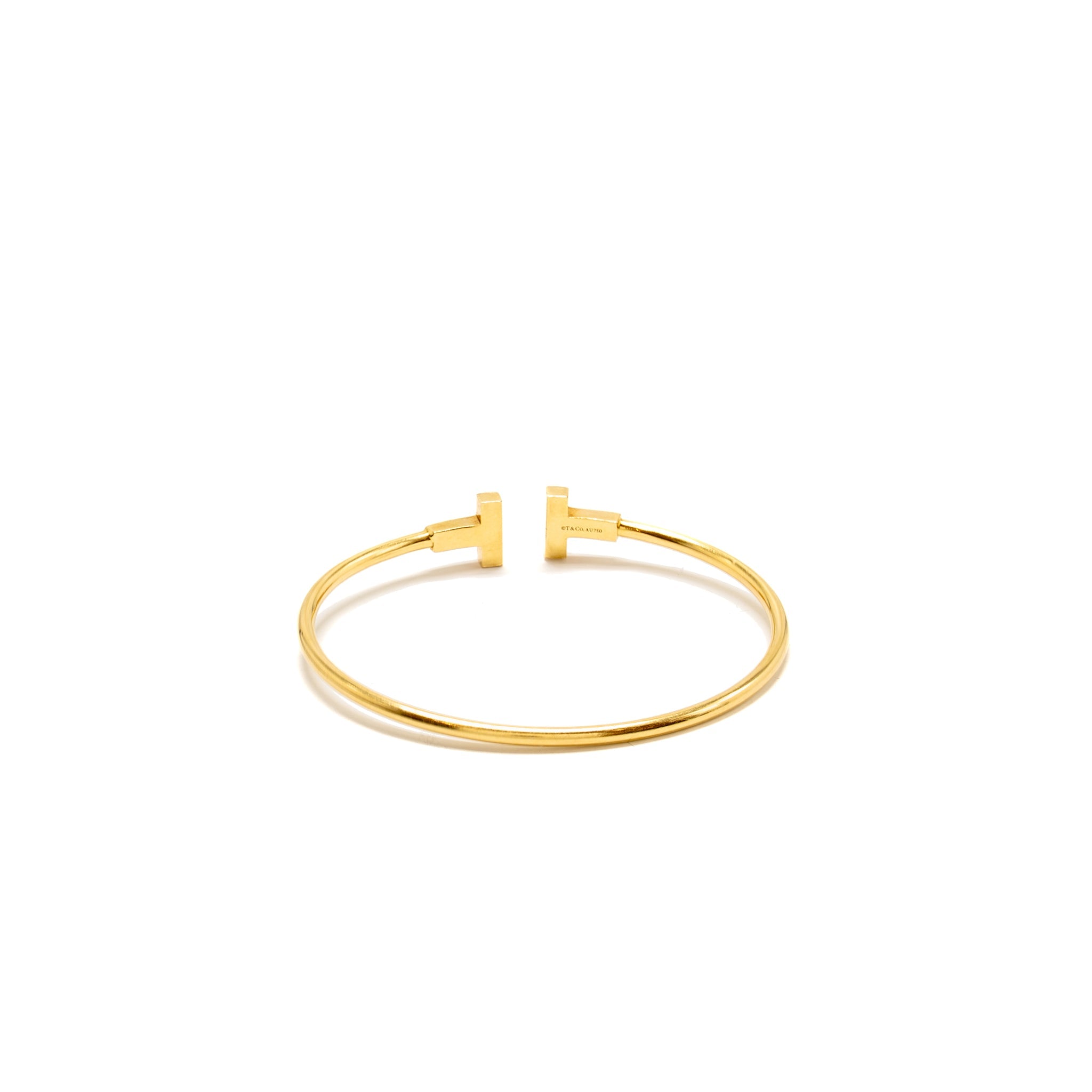 TIFFANY T WIRE BRACELET YELLOW GOLD