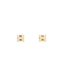 HERMES MINI POP H EARRINGS BLANC RGHW