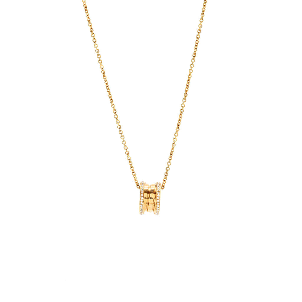 BVLGARI B.ZERO NECKLACE ROSE GOLD DIAMONDS