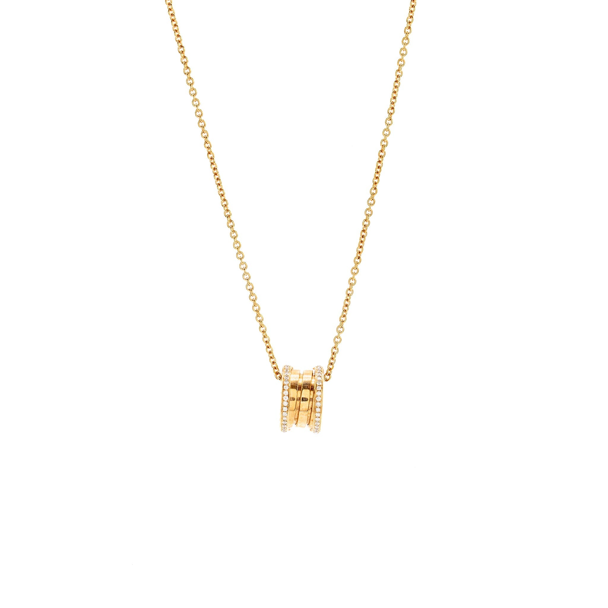 BVLGARI B.ZERO NECKLACE ROSE GOLD DIAMONDS