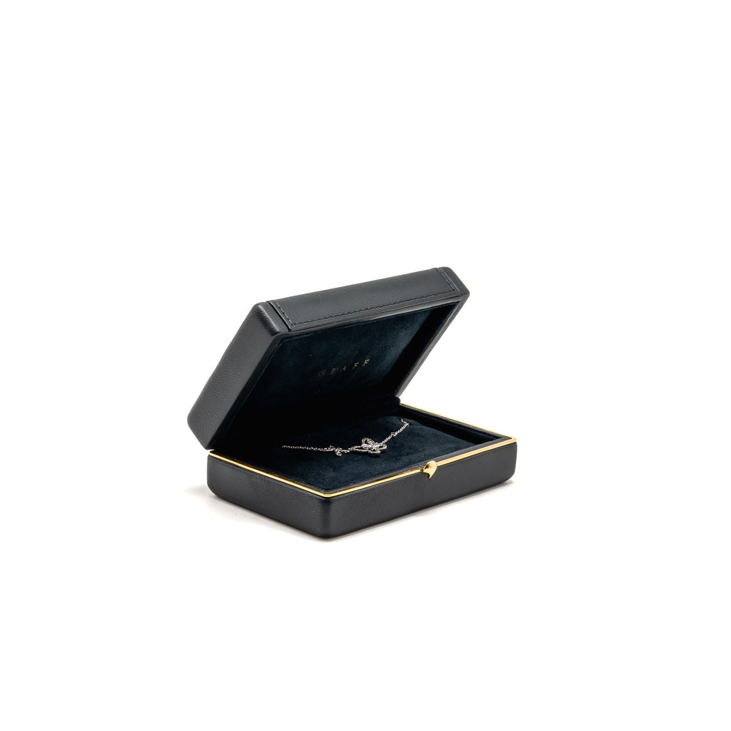 GRAFF DOUBLE BUTTERFLY SILHOUETTE PENDANT WHITE GOLD DIAMONDS
