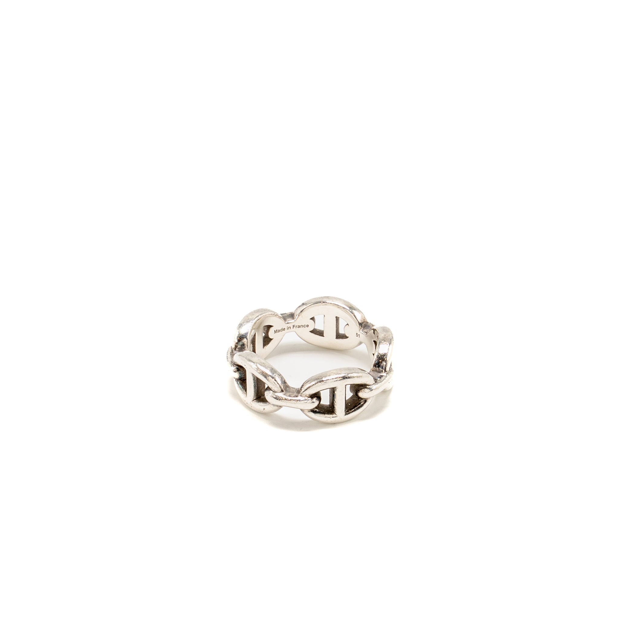 HERMES CHAINE D’ANCRE ENCHAINEE RING STERLING SILVER