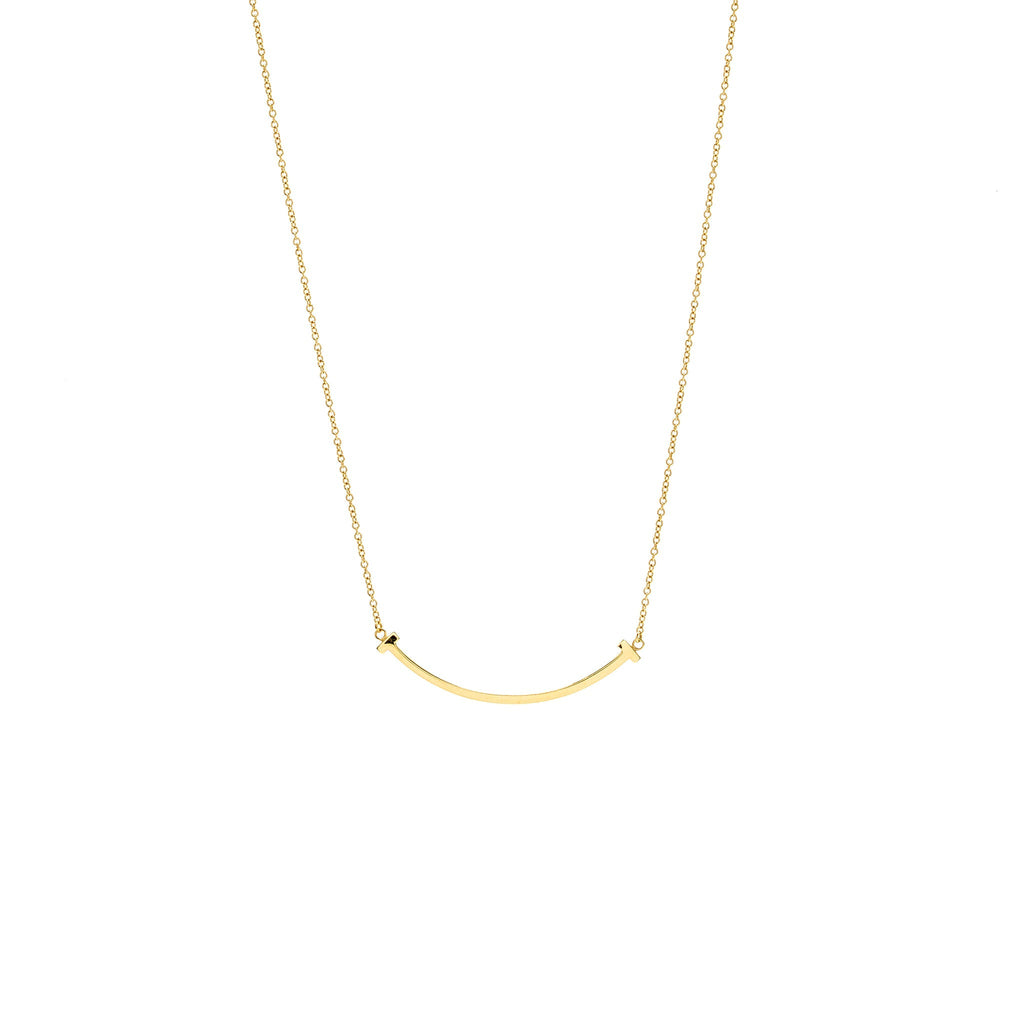 TIFFANY T SMILE PENDANT YELLOW GOLD