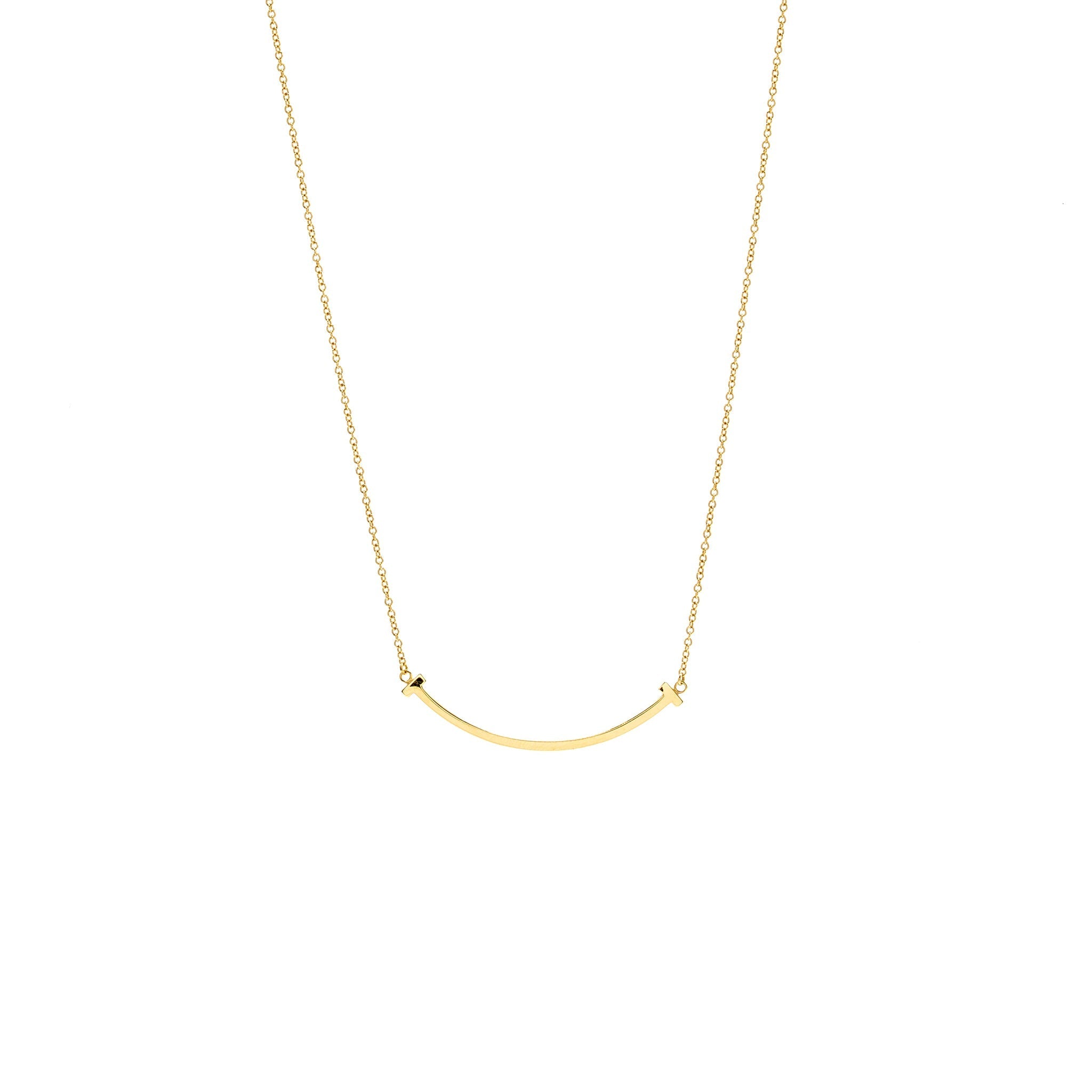 TIFFANY T SMILE PENDANT YELLOW GOLD