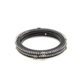 CHANEL CC LOGO BRACELET RESIN / CRYSTAL BLACK SILVER TONE (SELL IN A SET)