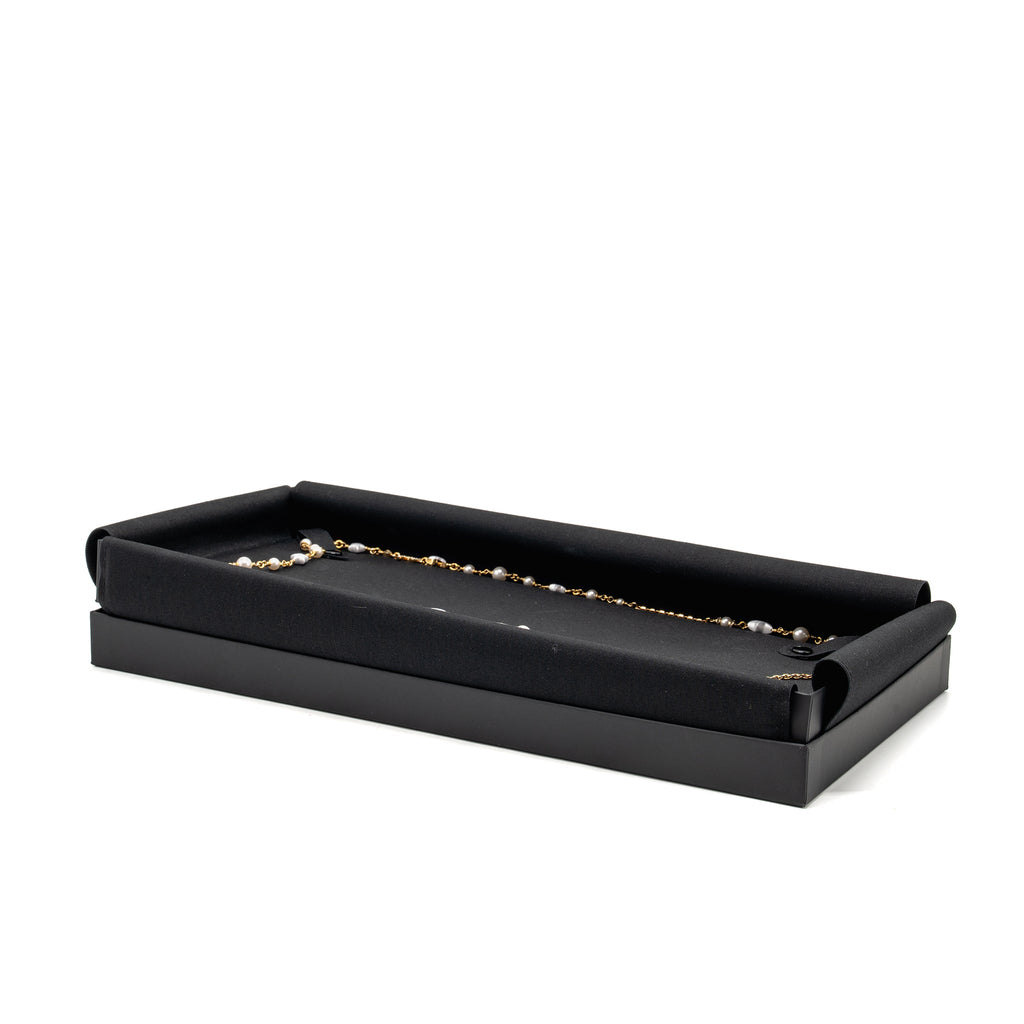 CHANEL CC STAR LONG NECKLACE PEARL/CRYSTAL GOLD TONE