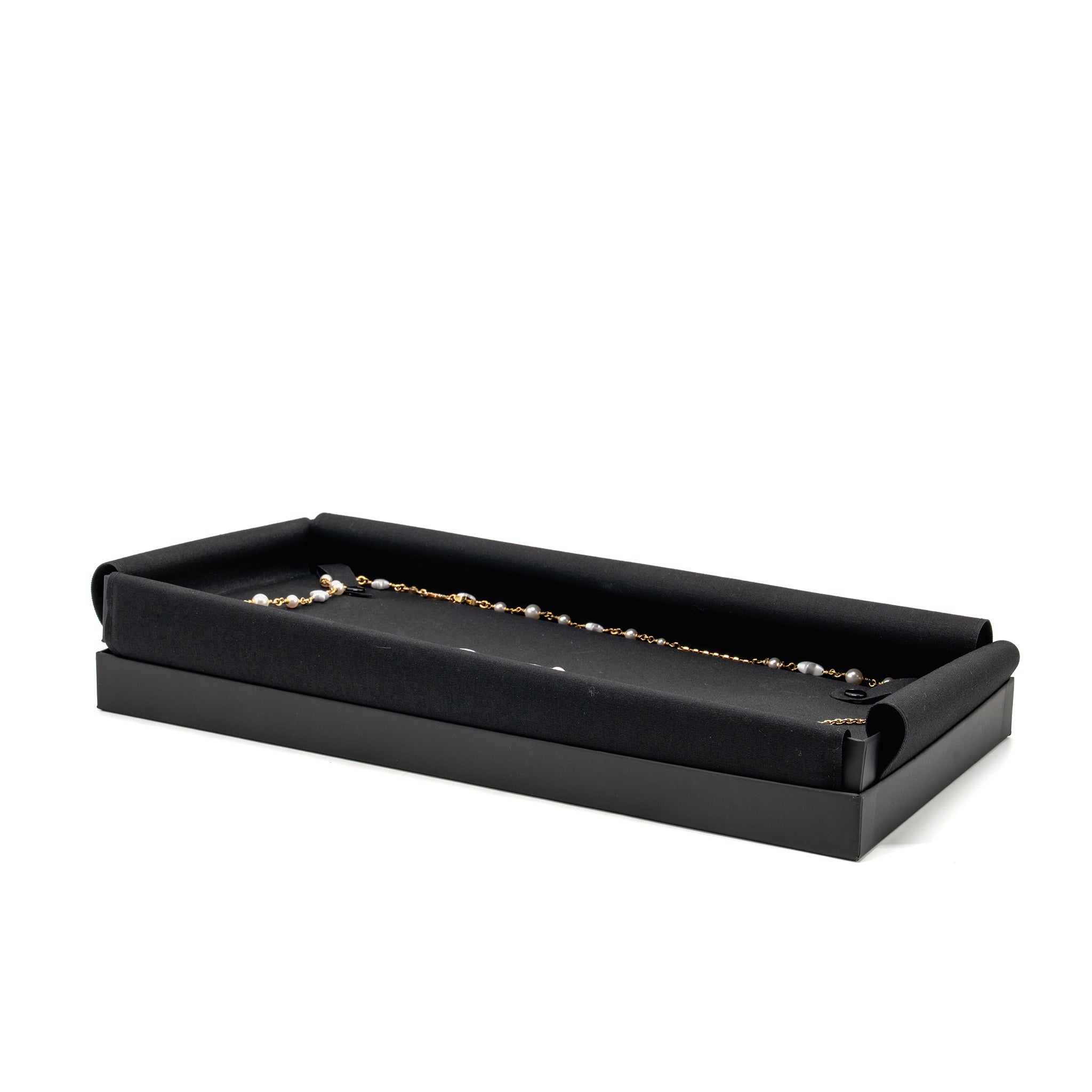 CHANEL CC STAR LONG NECKLACE PEARL/CRYSTAL GOLD TONE