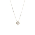 VAN CLEEF AND ARPEL VINTAGE ALHAMBRA PENDANT 18K WHITE GOLD / DIAMONDS