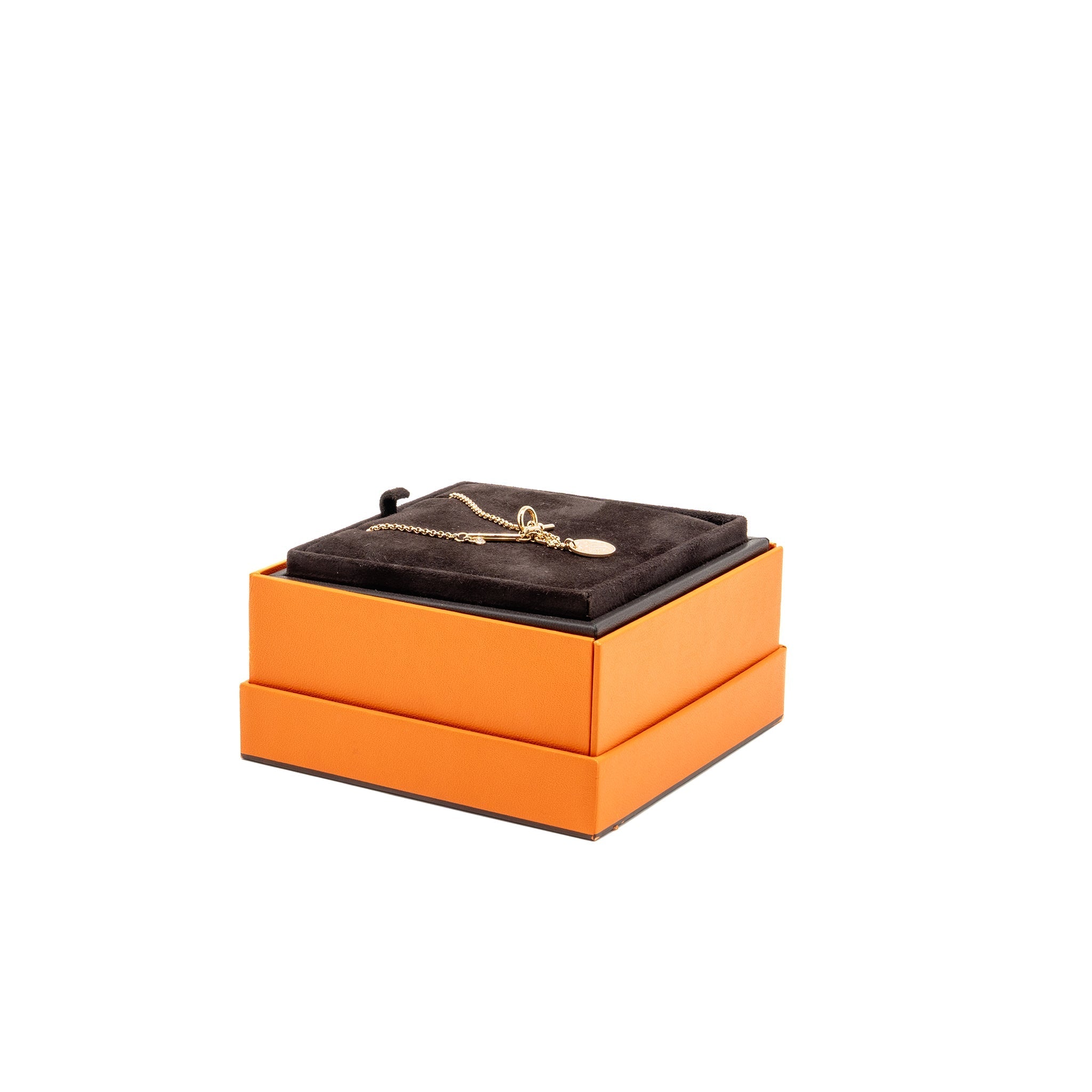 HERMES EX-LIBRIS PENDANT ROSE GOLD, DIAMOND