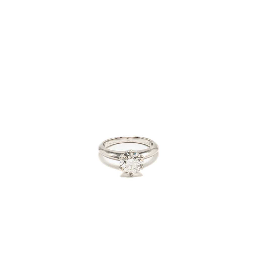 TIFFANY SIZE~US4 ROUND DIAMOND RING 1.45CT I COLOUR VS1