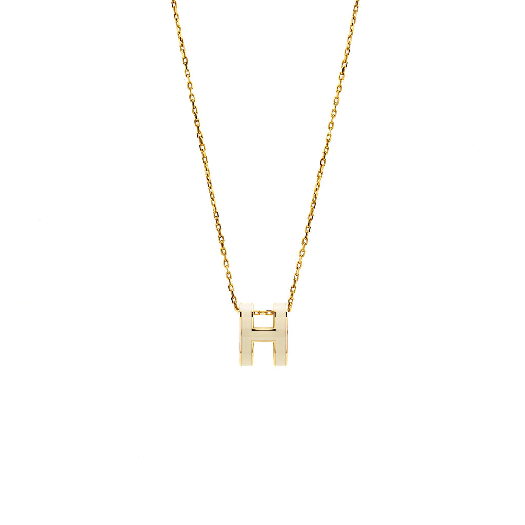 HERMES POP H PENDANT BLANC GHW