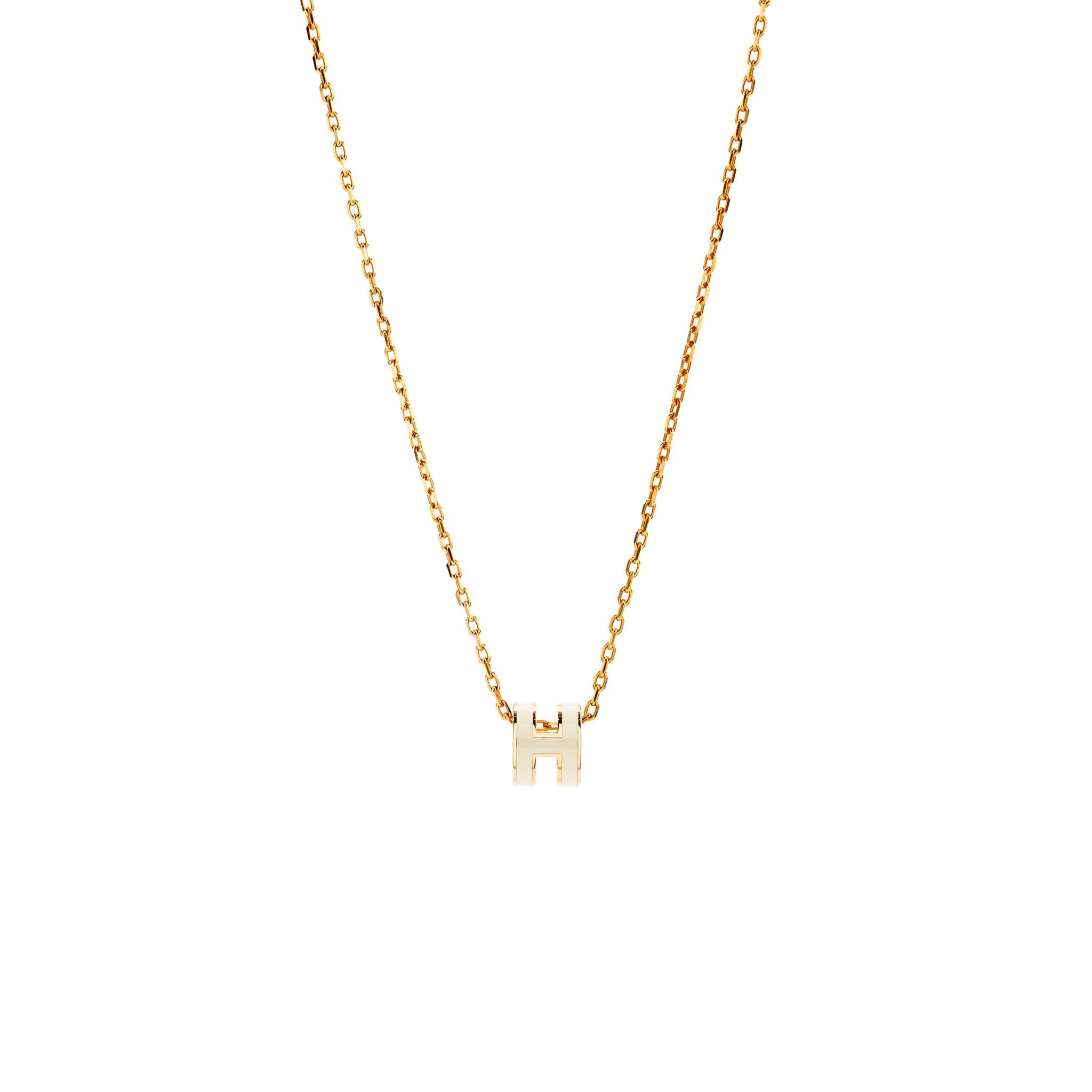 HERMES MINI POP H PENDANT BLANC RGHW
