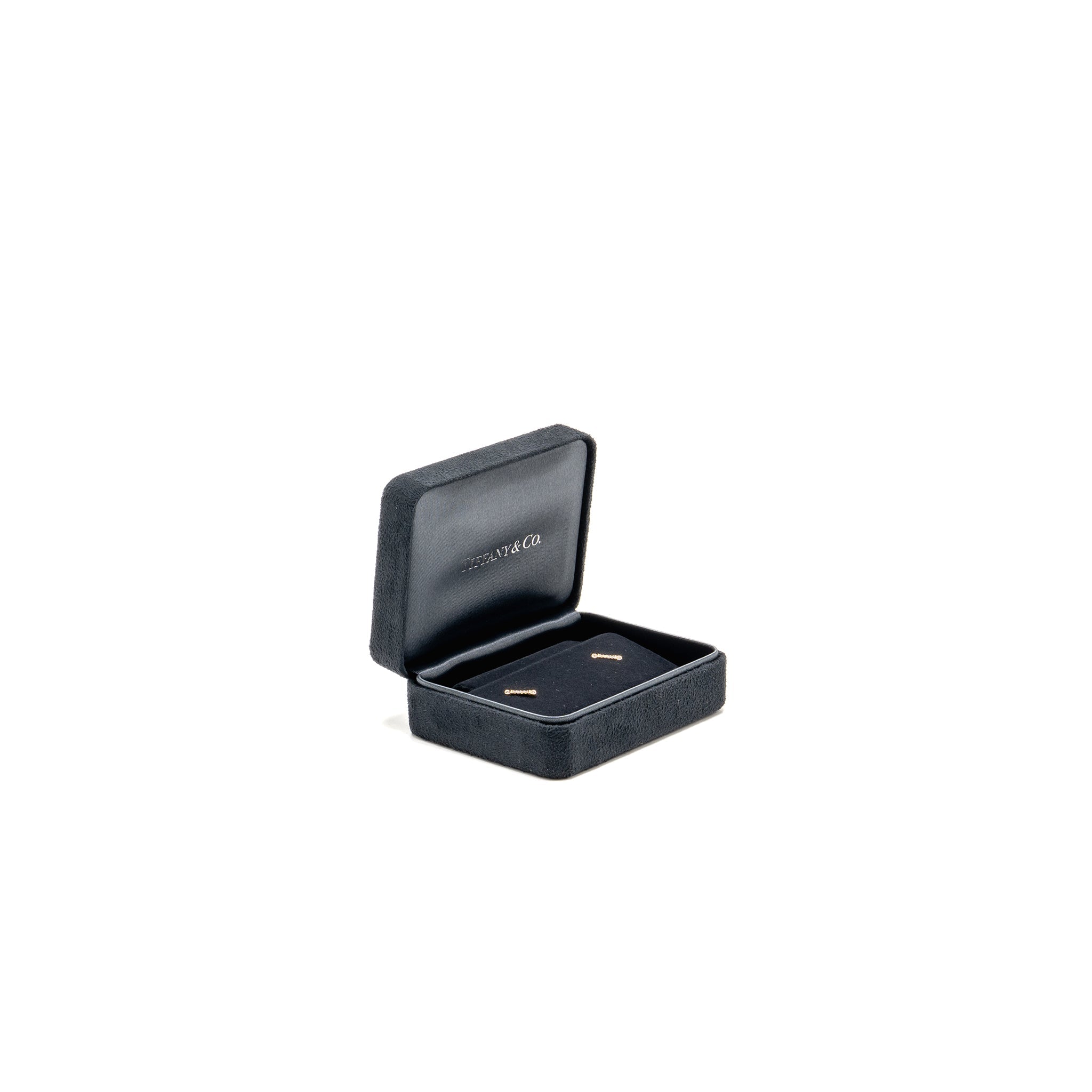 TIFFANY BAR STUD EARRINGS ROSE GOLD DIAMOND