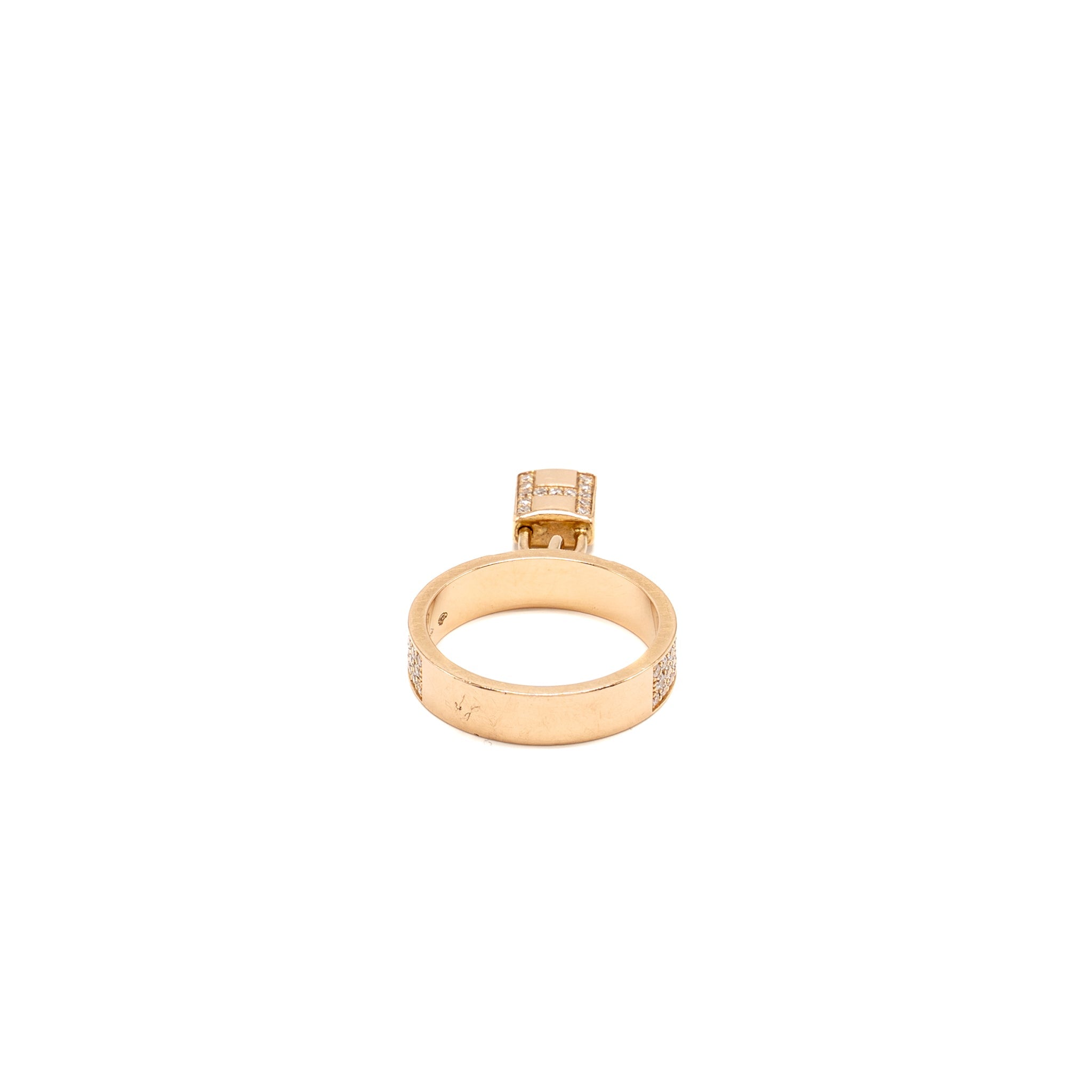 HERMES KELLY CLOCHETTE RING ROSE GOLD DIAMONDS