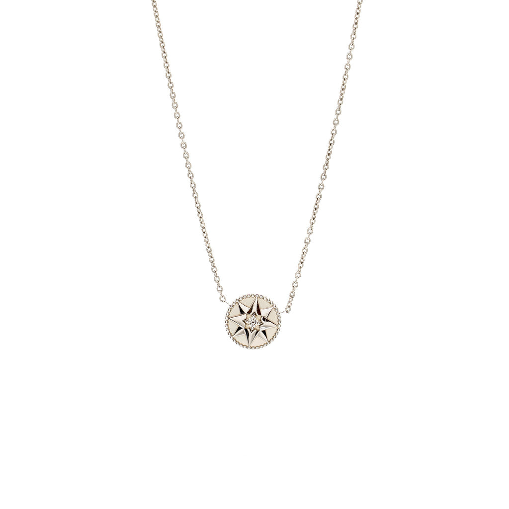 DIOR ROSE DES VENTS NECKLACE WHITE GOLD / DIAMOND/ MOTHER OF PEARL