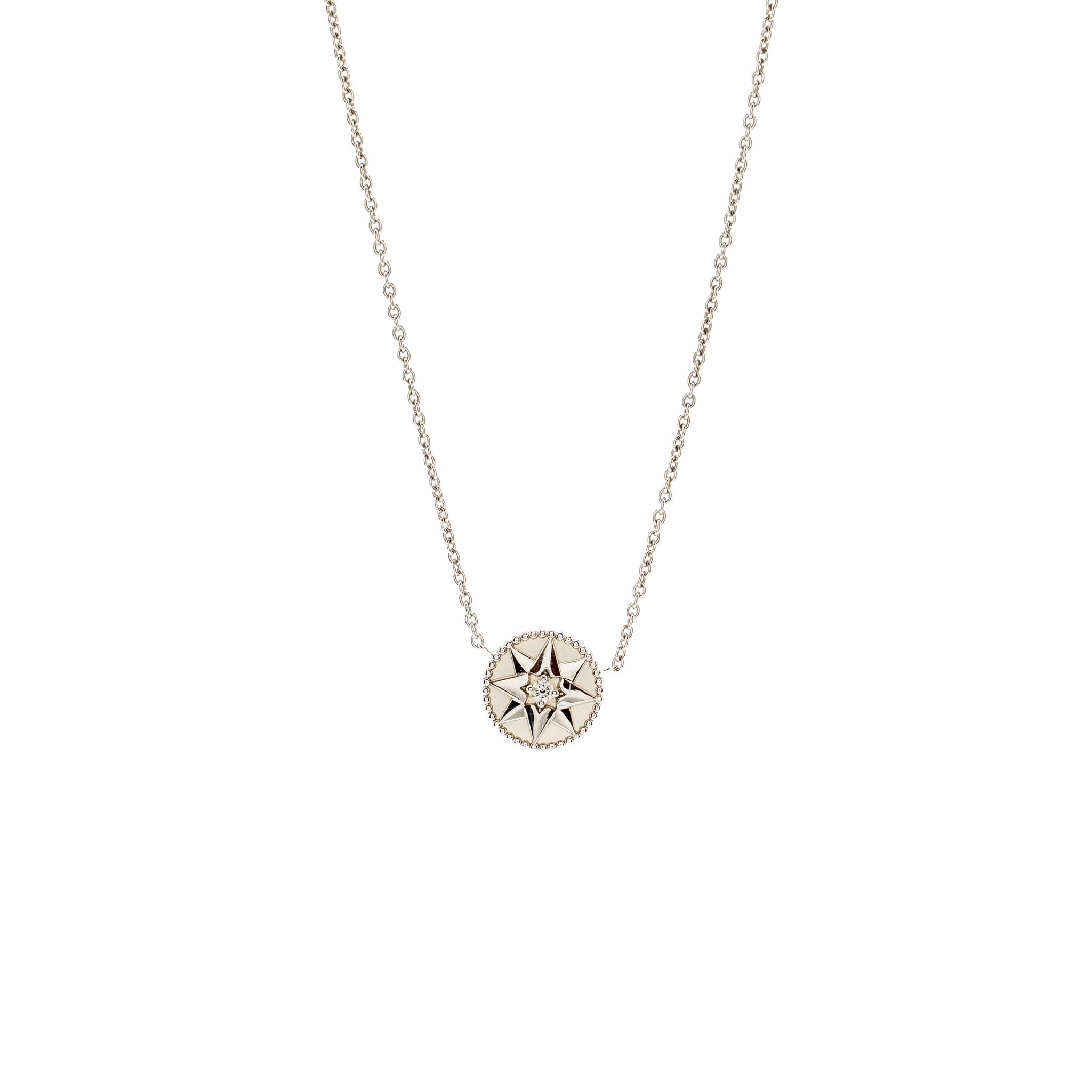 DIOR ROSE DES VENTS NECKLACE WHITE GOLD / DIAMOND/ MOTHER OF PEARL