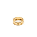 CHANEL COCO CRUSH RING SMALL VERSION QUILTED MOTIF BEIGE GOLD