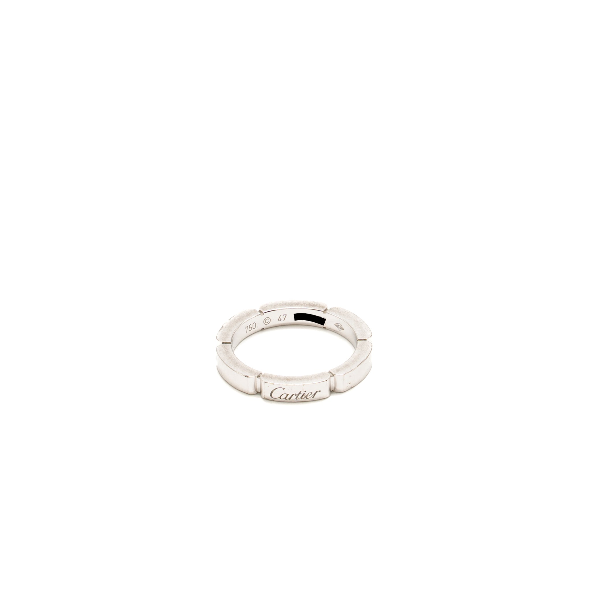 CARTIER PANTHERE LINK WEDDING BAND WHITE GOLD