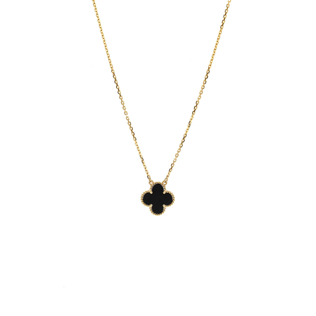VAN CLEEF & ALHAMBRA VINTAGE ALHAMBRA PENDANT 18K YELLOW GOLD ONYX