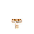 HERMES KELLY CLOCHETTE RING ROSE GOLD DIAMONDS