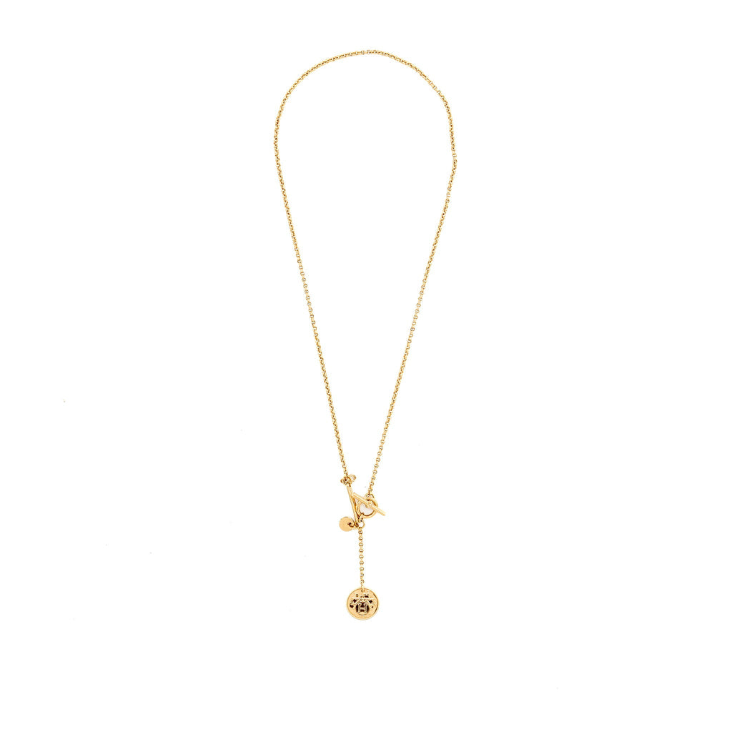 HERMES EX-LIBRIS PENDANT ROSE GOLD, DIAMOND