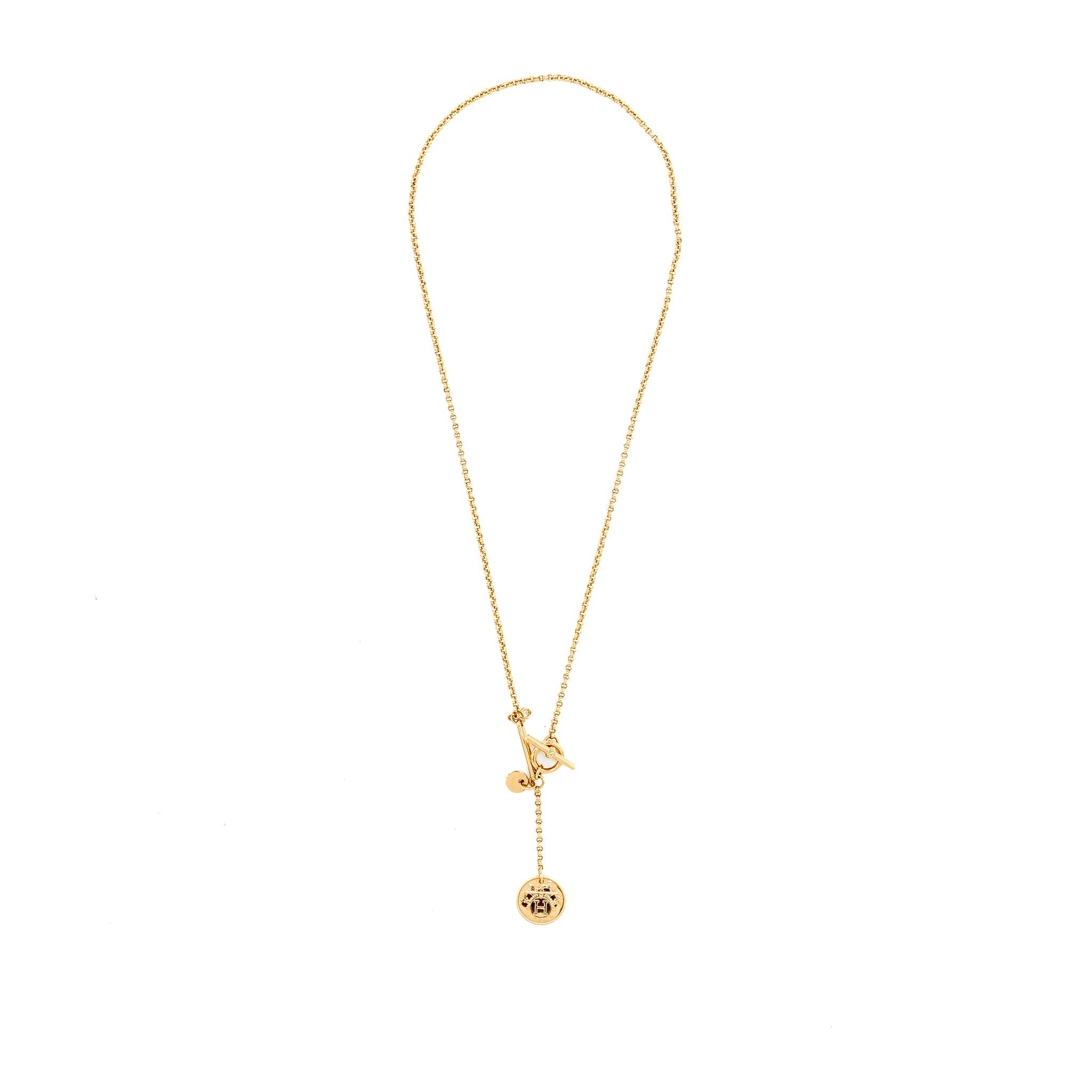 HERMES EX-LIBRIS PENDANT ROSE GOLD, DIAMOND