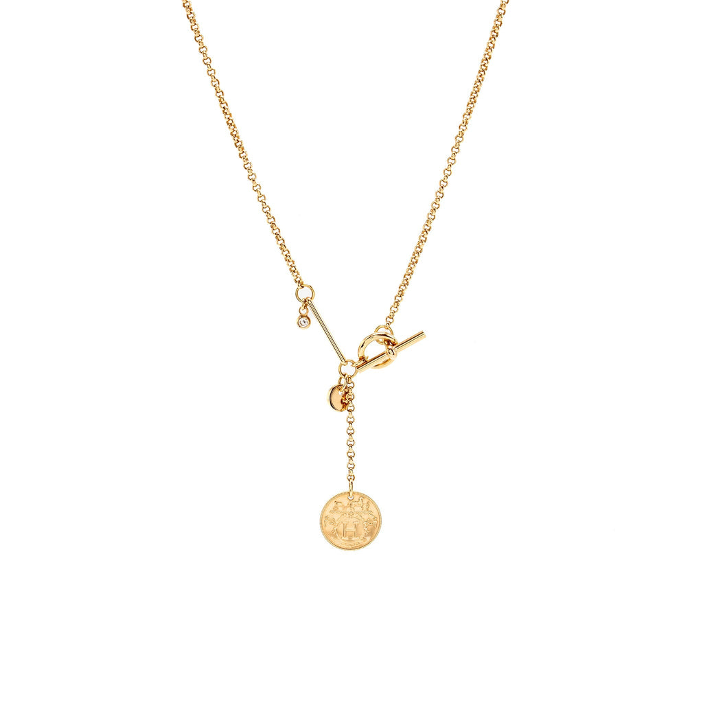 HERMES EX-LIBRIS PENDANT ROSE GOLD, DIAMOND