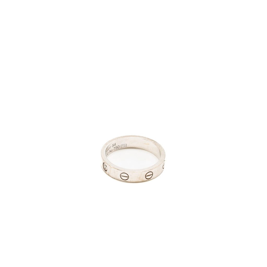 CARTIER LOVE RING WHITE GOLD 1 DIAMOND
